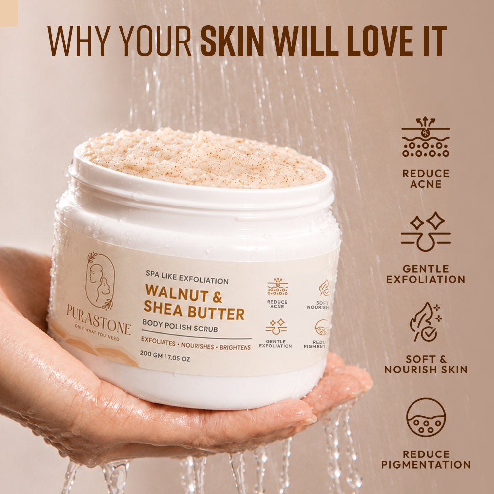 Body Polish Scrub Soft & Nourished Skin | Remove Dead Skin & Dullness | Spa-Like Body Care - 200 g