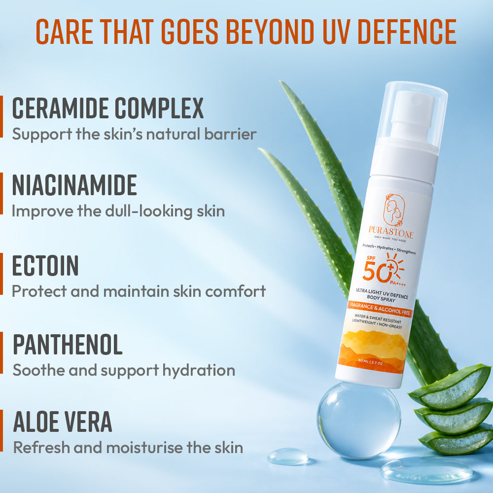 Ultra Light UV Defence Body Spray PA++++ Sunscreen Spray SPF 50+ - 80 ml